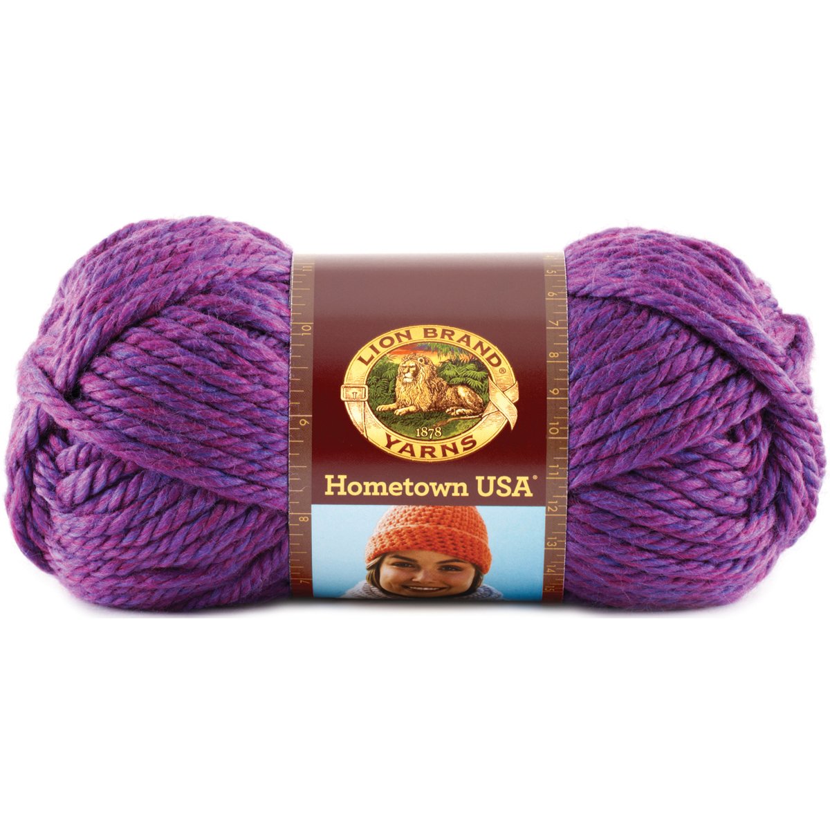 Lion Brand Yarn Company Drut, Akrylowy, Jasny Purple, 81 jd/74 m