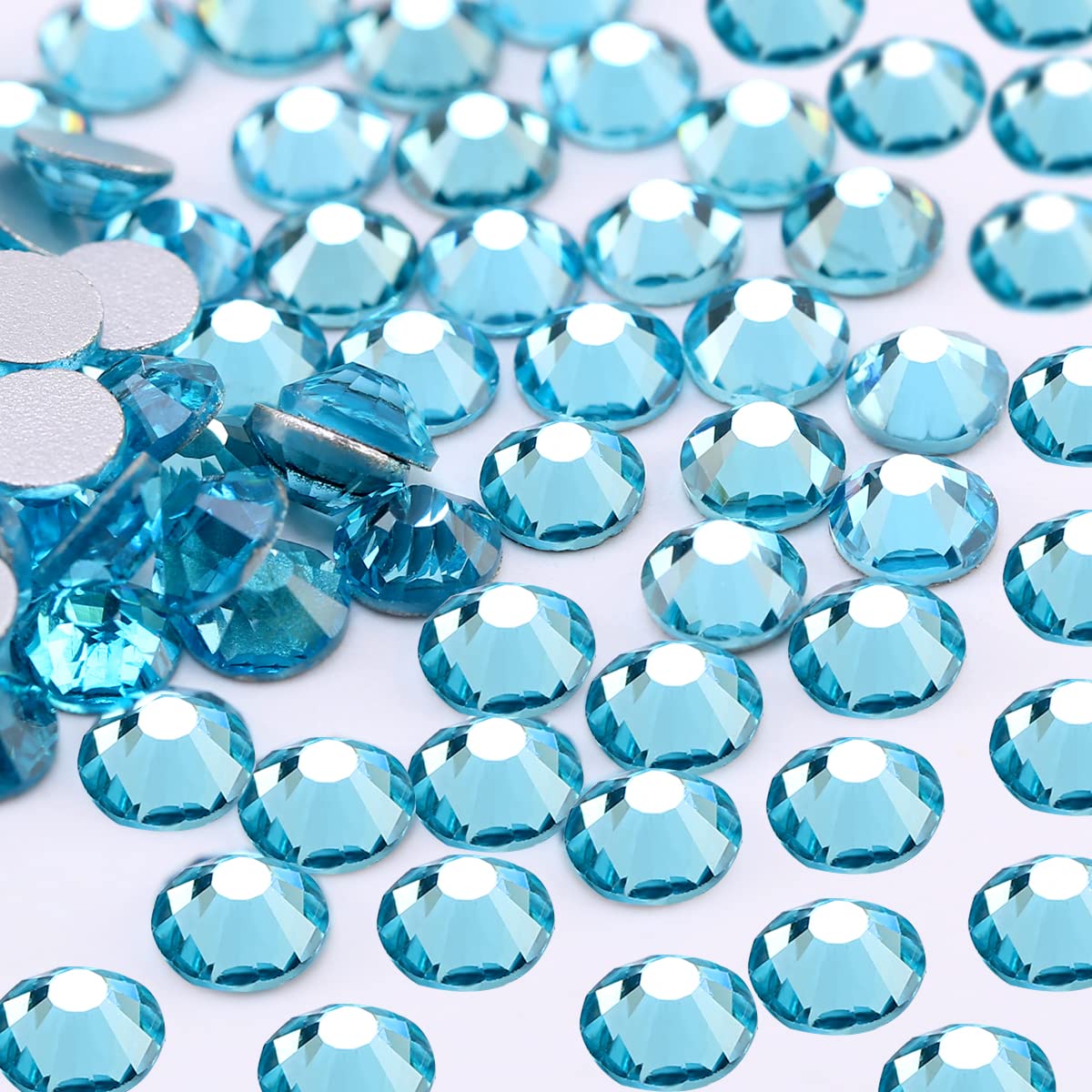 Novani Crystal Rhinestones, Flatback Loose Gemstones 1440pcs Glass Rhinestones for Clothes Shoes Crafts Makeup Nail Art and DIY Decorations(SS8, Aquamarine) - Image 8