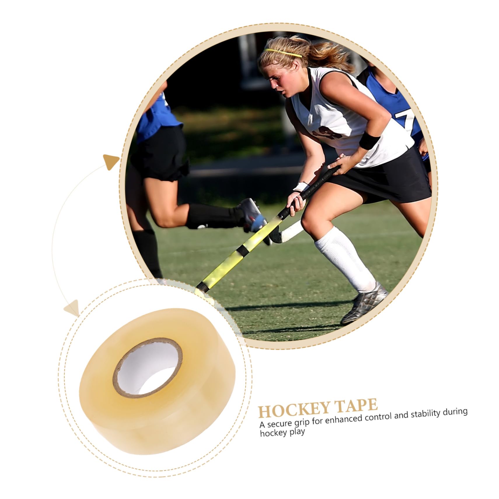 BESPORTBLE 4 Rouleaux De Bandage De Hockey Rondelles De Hockey Bande De Hockey Résistante À l'usure Bande De Crosse Accessoires De Protection De Hockey sur Glace Club PVC