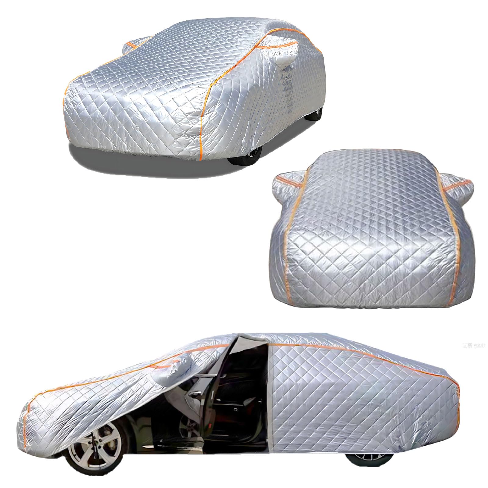Hagelschutz Autoabdeckung für Volkswagen Tiguan mid-Size SUV 2021-2025,Autogarage Autoabdeckung Wasserdicht Outdoor Autoplane Atmungsaktiv Winddicht mit Reflektorstreifen eu15