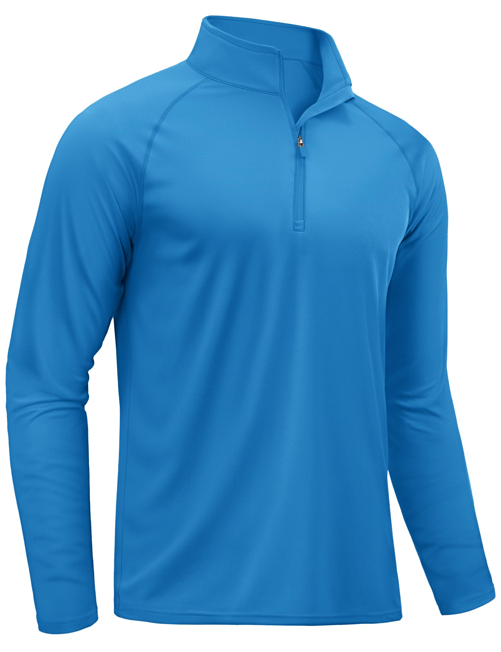 TACVASEN Men's Long Sleeve Athletic Shirts 1/4 Pullover Zip Sun Protection Rash Guard UPF 50+ Outdoor Running T-Shirts