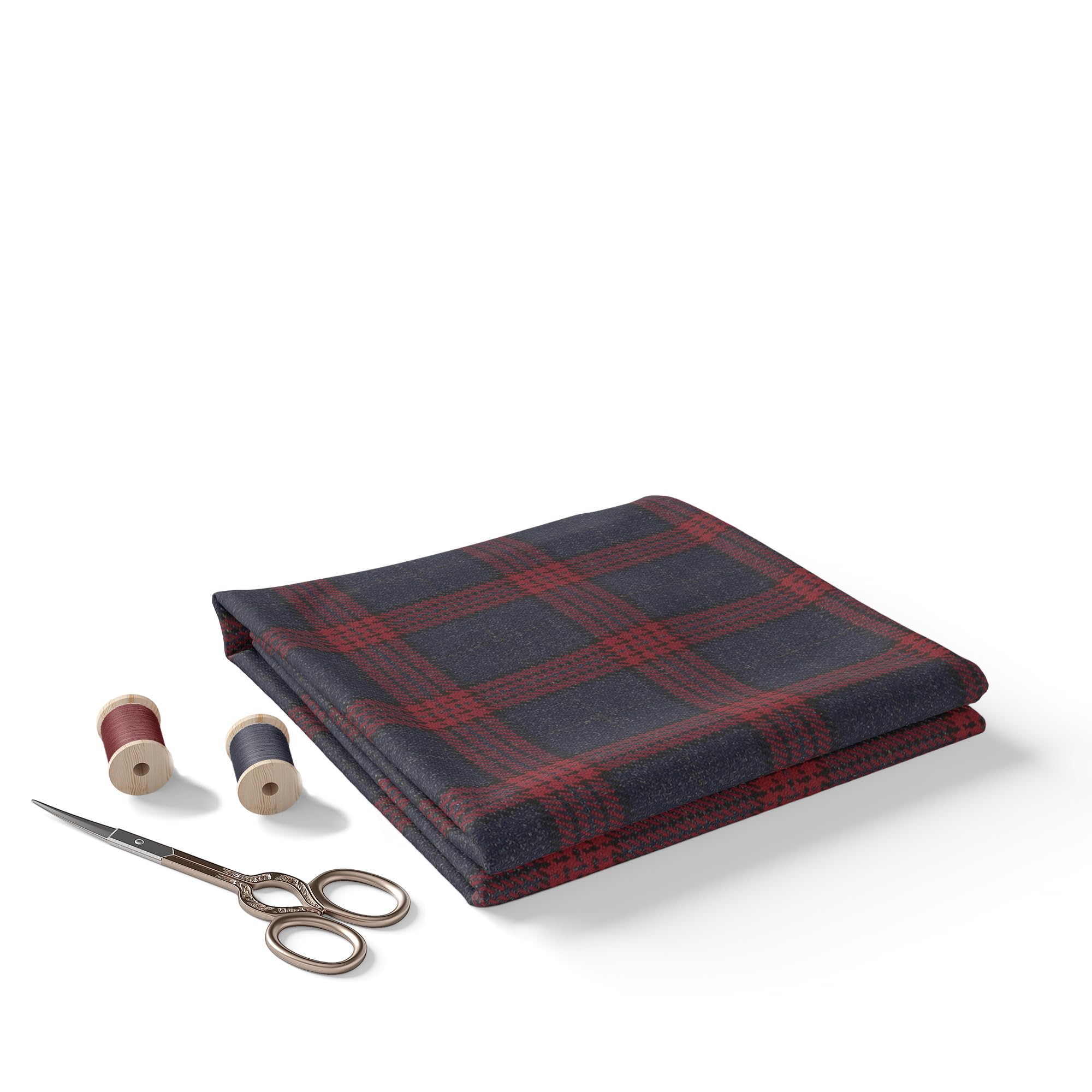 BIGREAMS Unstitched Checkered Three Piece Suit Length For Men's - Coat, Pant, Nehru Jacket, Three Piece Suit Cloth 4 Meter-image-13