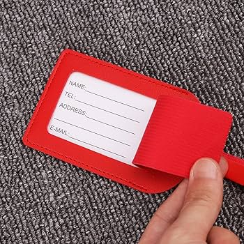 Etichette Bagagli E Portapassaporto Flintronic - Set 2 Pezzi In Pelle PU, Bianco E Grigio - Foto 9