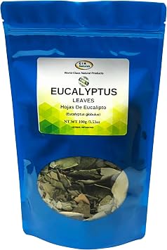 Eucalyptus Dried Leaves Peruvian Hojas de Eucalipto Secas 100g /3.52oz - Eucalyptus Strong Aromatic Herb Peru