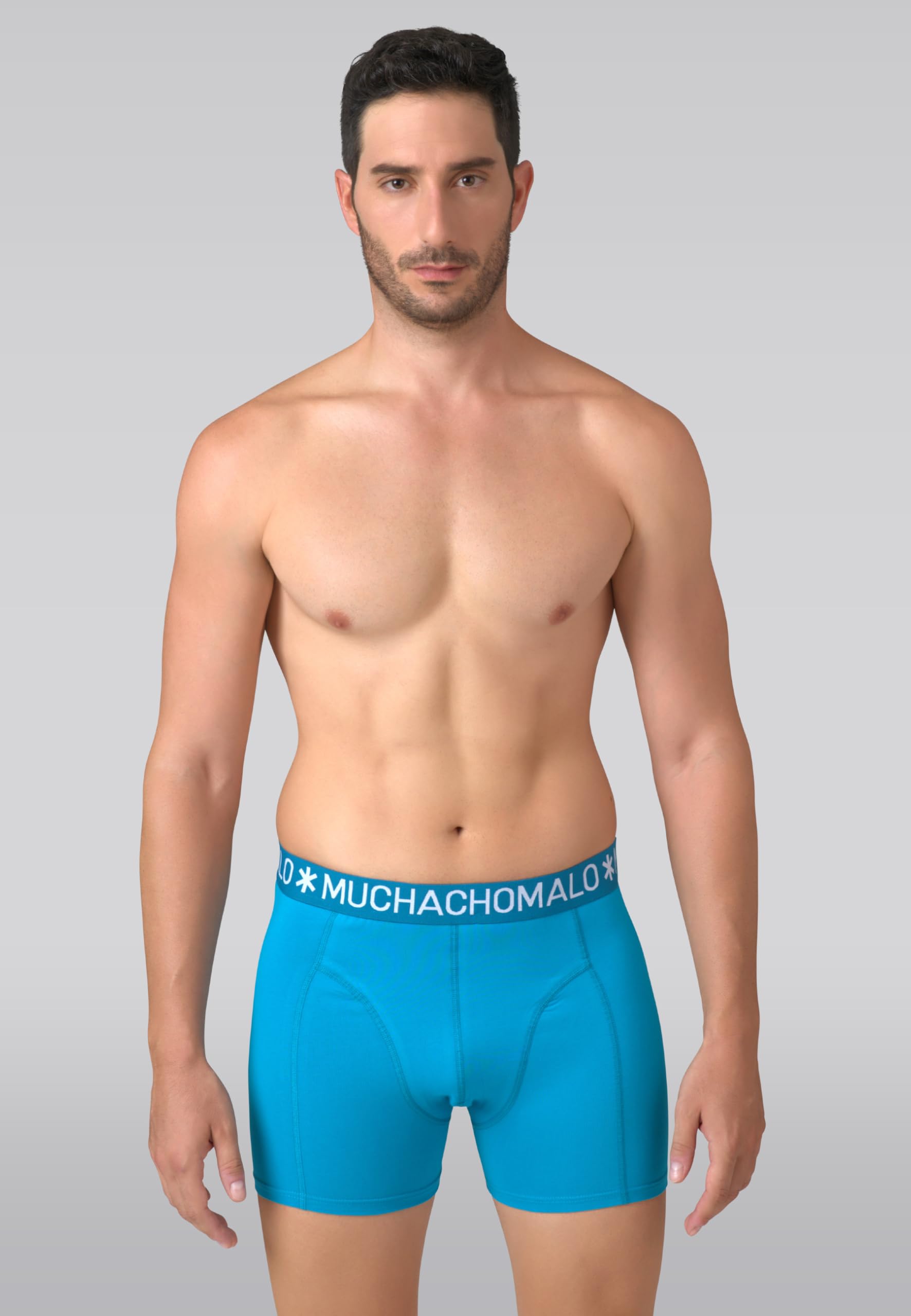 Muchachomalo Calzoncillos para Hombre, Ropa Interior Lisa de Algodón para Hombre, Pack de 4 Unidades, Bóxers Lisos de Corte Clásico con Cintura Elástica
