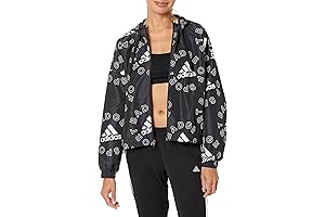 Women's Essentials Logo All Over Print Windbreaker - Supreme Comfort and Stylish Layer