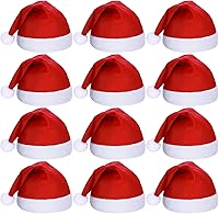 Vista 1 de SATINIOR 12 sombreros de Papá Noel, sombrero de tela no tejida para vacaciones, suministros de fiesta de Navidad