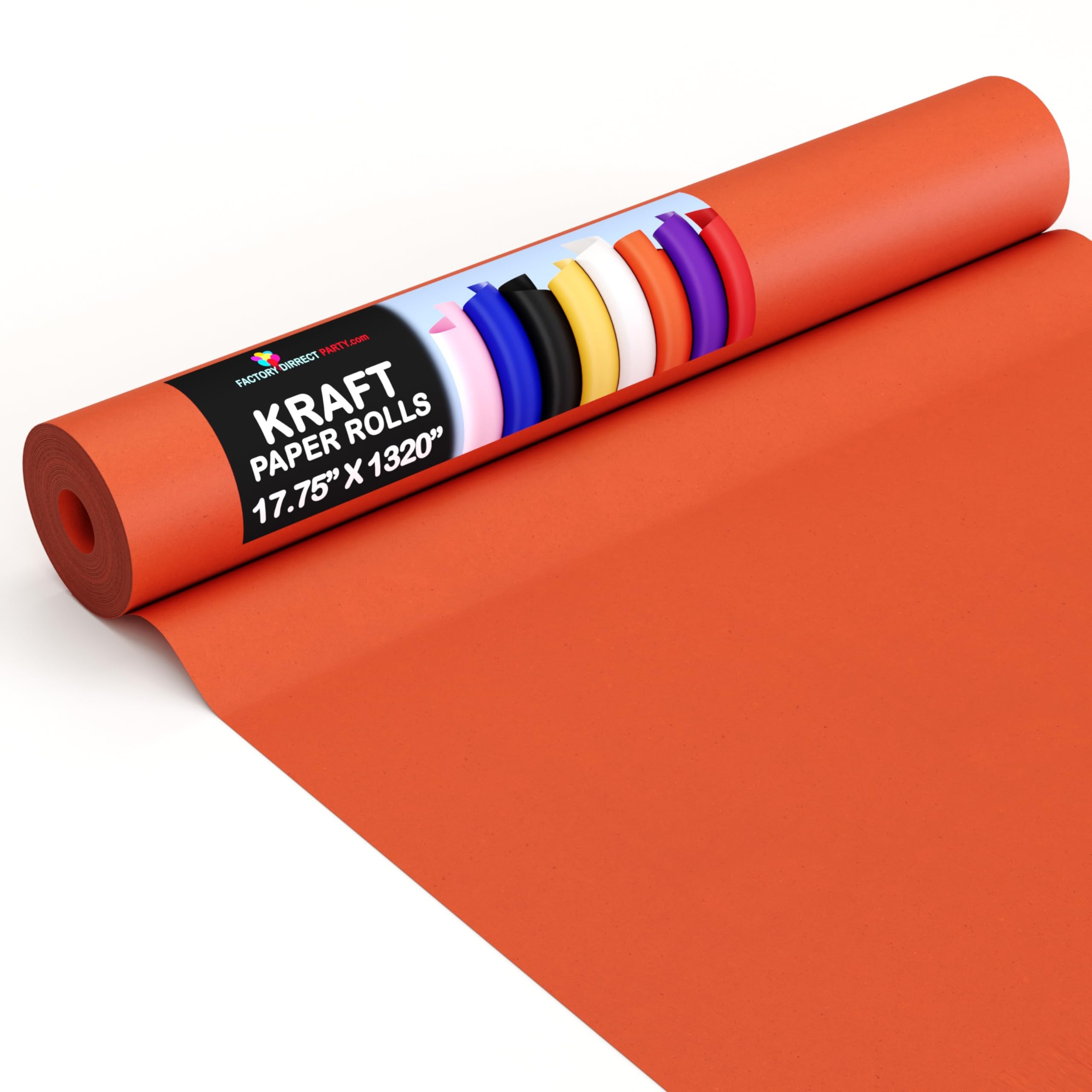 Amazon.com: Orange Kraft Paper Roll 17.75" X 1320" (110' Ft) Colored ...