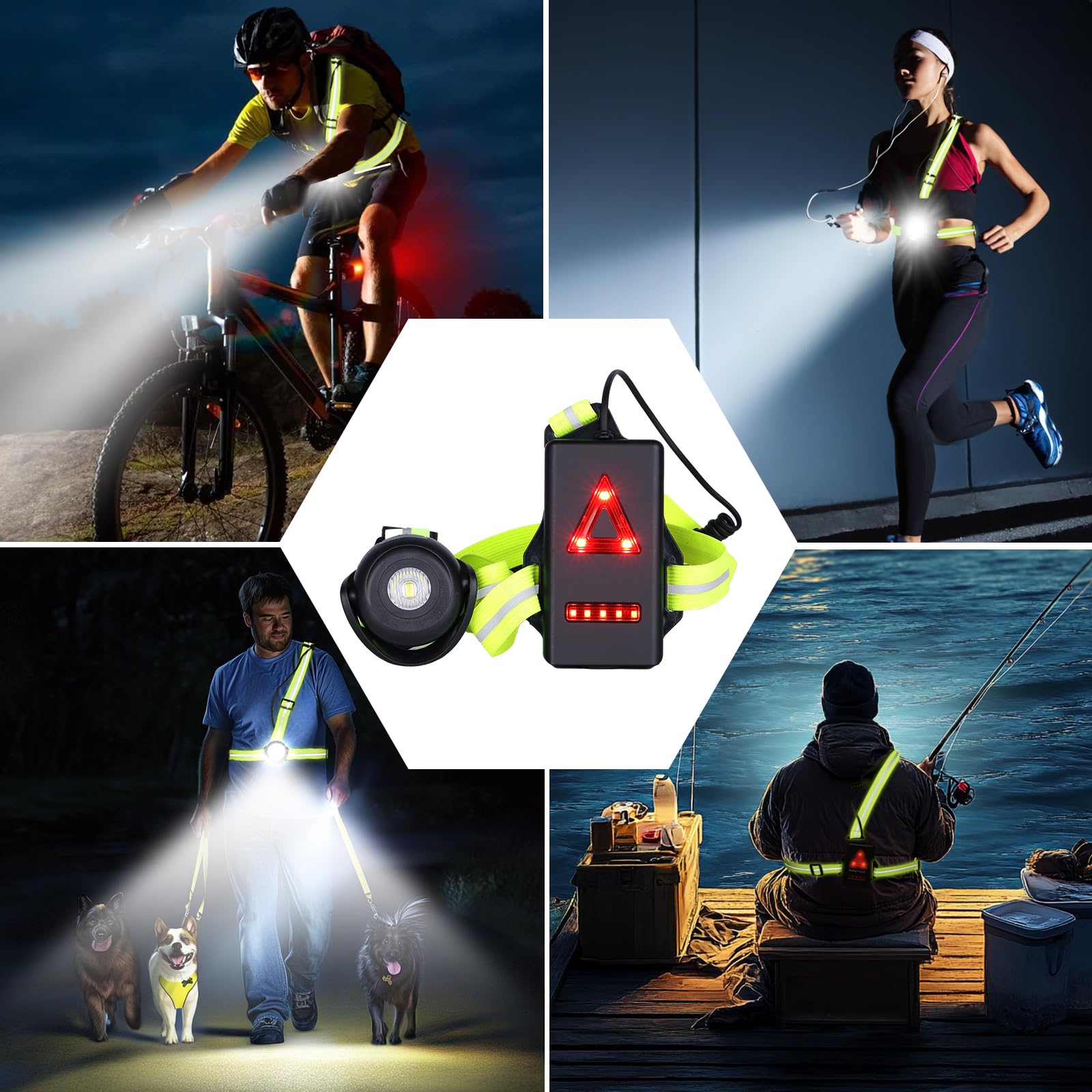 Mini Running Lights Clip Lampada portatile a LED Magnet Light Imsostituzione permeabile cappello da pesca clip a mano libera sostituzione per campeggio, escursionismo, arrampicata, a piedi (blu