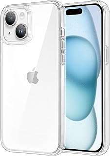 iCatchy for iPhone 15 Case 6.1-Inch, Shockproof Bumper Phone Cover, Anti-Yellowing Clear Back Compatible with iPhone 15 (Clear)