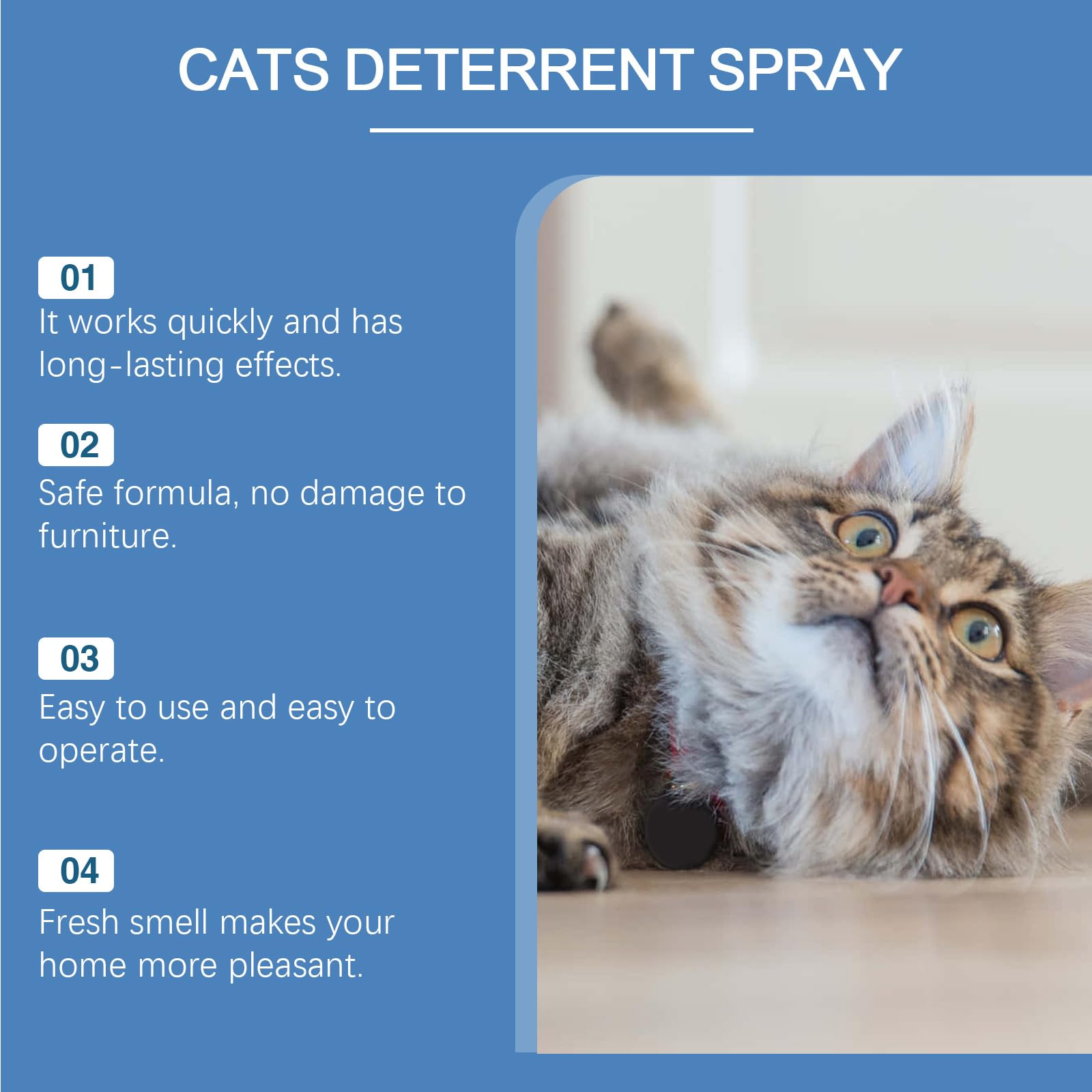 Spray de Entrenamiento para Gatos,Repelente Gatos,Ahuyentador de Gatos,Spray Repelente Gatos,Spray Anti Arañazos para Gatos Sofá,Spray Antiarañazos