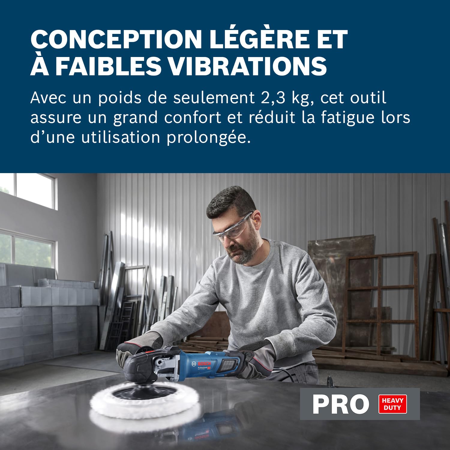 Bosch Professional polisseuse filaire GPO 14-180 S (1 400 W, 6 modes de vitesse, avec poignée auxiliaire, poignée en D)