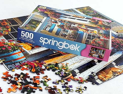 Miniatura 5 de Springbok Rompecabezas de 500 piezas para adultos - Da un paso atrás y relájate en el porche delantero de la abuela con esta imagen colorida y