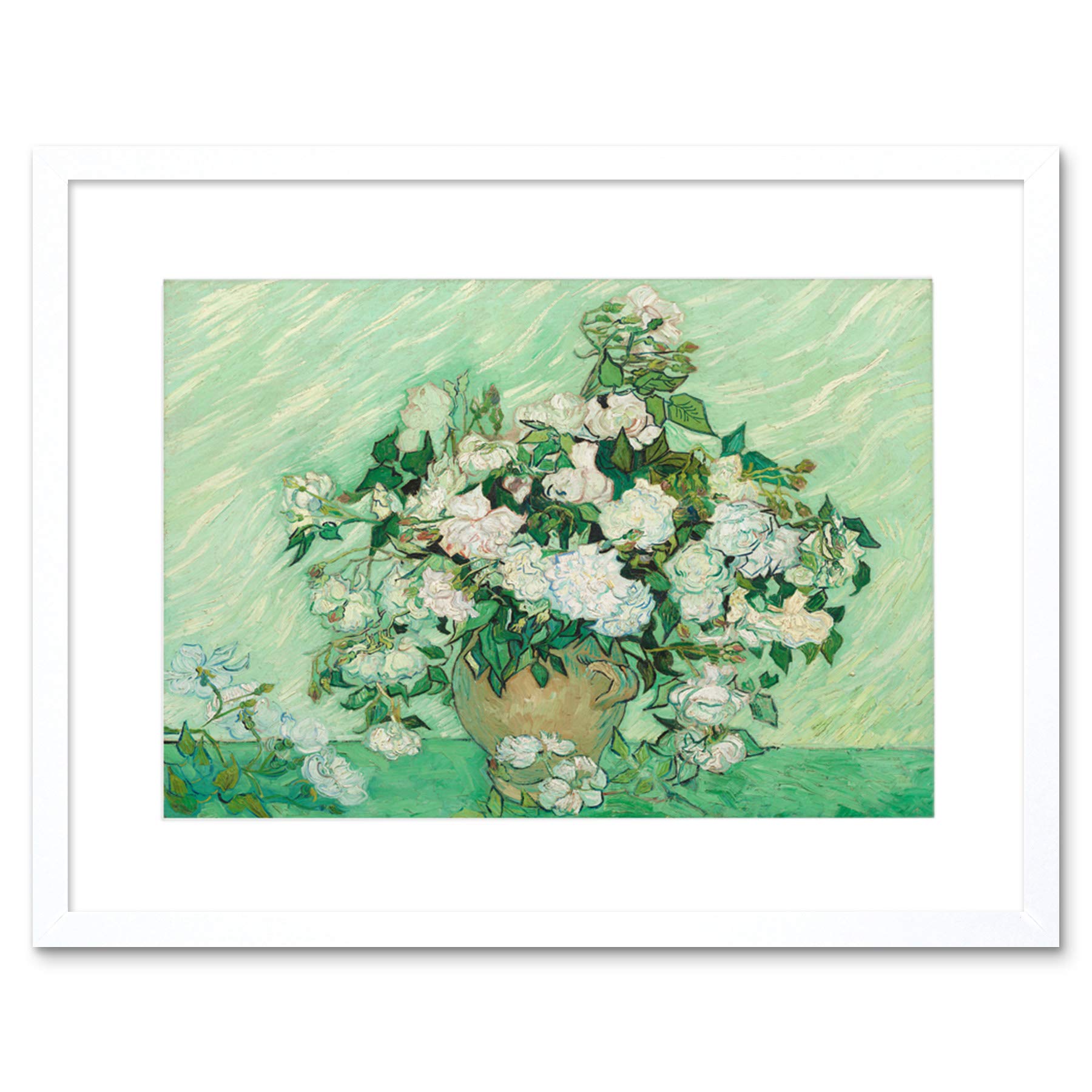 Wee Blue Coo Van Gogh Dutch Roses Art Framed Wall Art Print