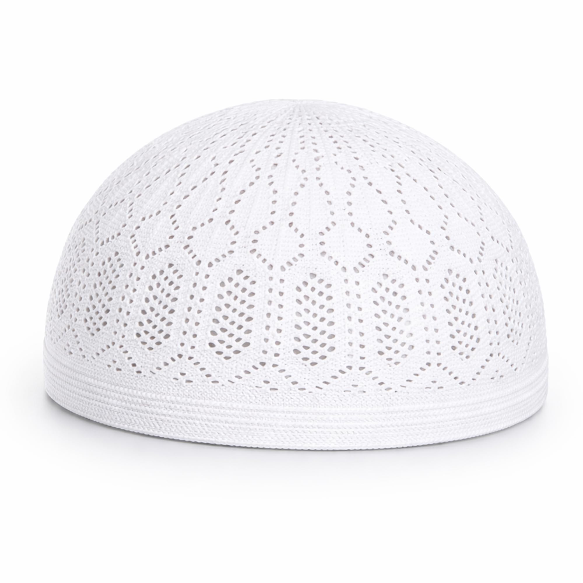 BMLIMITED Men’s Skull Cap Lightweight White Islamic Prayer Cap Kufi for Salah Mosque Ramadan Daily Wear