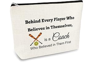 Motivational Softball Cosmetics Bag For Softball Coach Gift