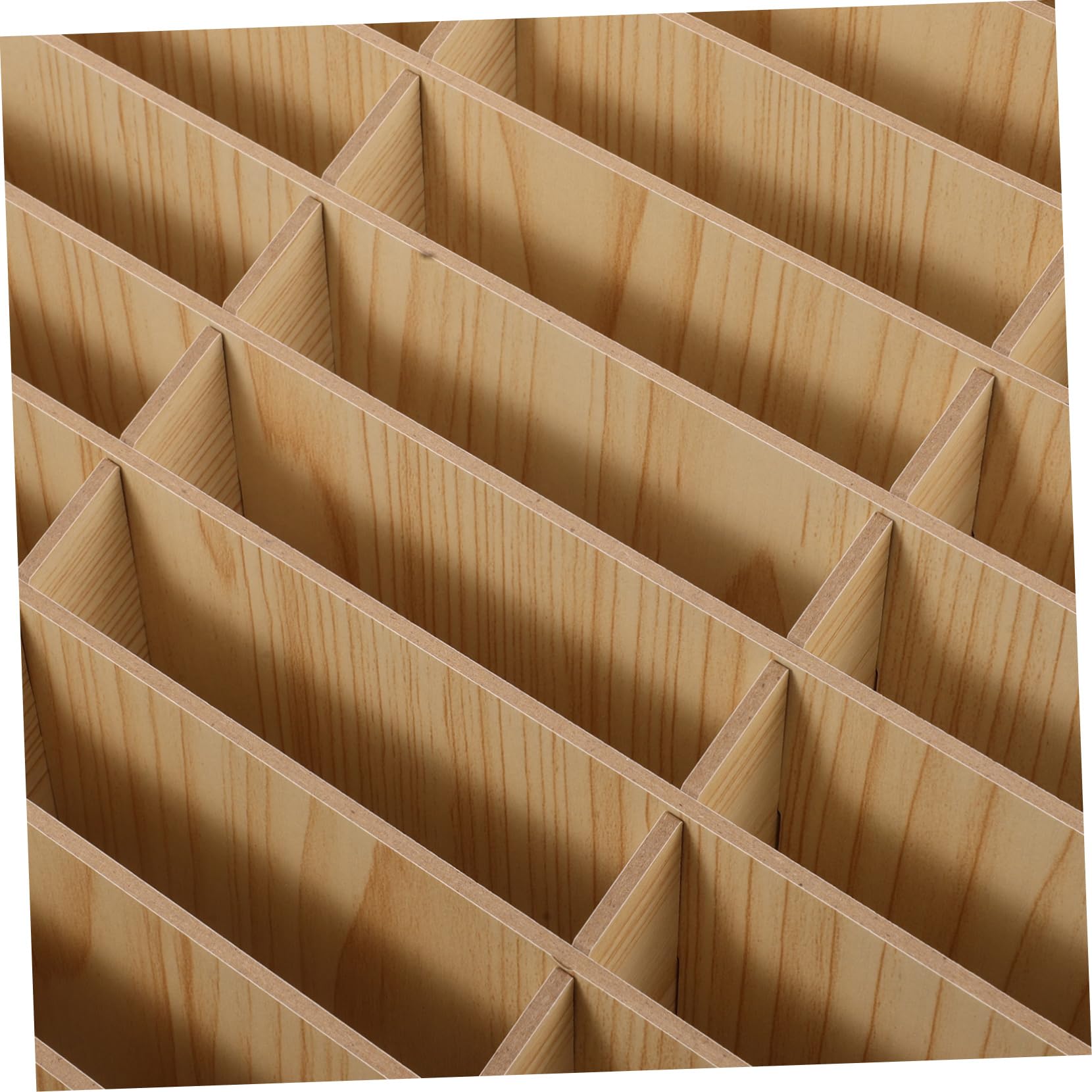 Scatola Portaoggetti per Telefono Cellulare 30 Scomparti in Legno Beige | Organizer da Scrivania Multi-scomparto, Porta Calcolatrice e Cavi, per Aula e Scuola