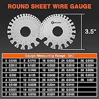 Vista 6 de ZeeDix Herramienta de medición de calibre de alambre (2 piezas) – Medidor redondo de doble cara de hoja de metal y calibre de espesor de hoja