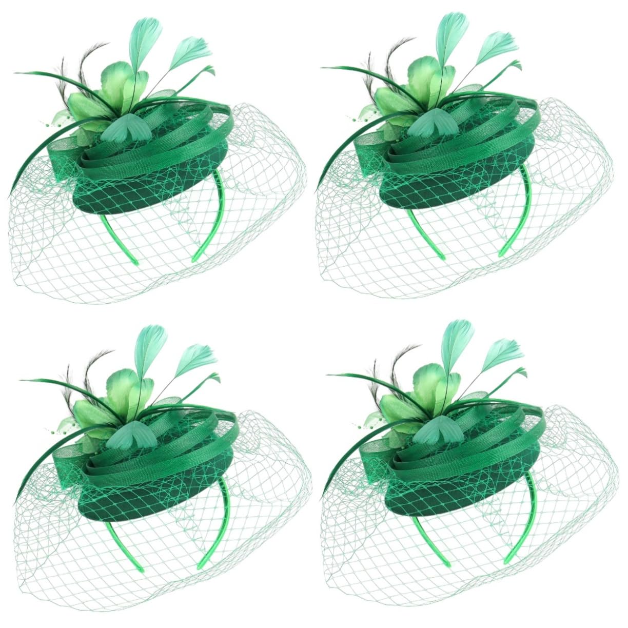 FRCOLOR 4 Tocados Con Clip Elegantes Tocados Para Eventos De Mujeres De Mascarada Y Fiestas Formales.