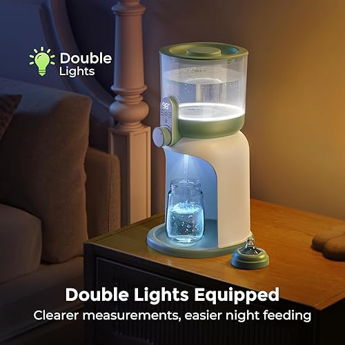 Miniatura 2 de Momcozy Calentador de agua de doble luz para alimentación nocturna, calentador de biberones instantáneo para hacer fórmula, capacidad de 57 onzas