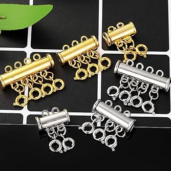Amazon.com: 4 Sizes Slide Clasp Lock Necklace Connectors
