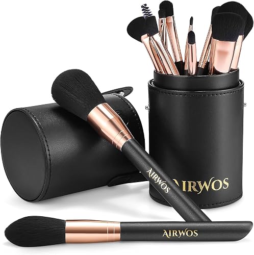 Makeup Brushes Set Professional 14Pcs Makeup Brushes Pearl Flash Handles Premium Synthetic Foundation Face Powder Brush Blending Eyeshadow Concealers Makeup Brushes MakeUp Brushes with Case