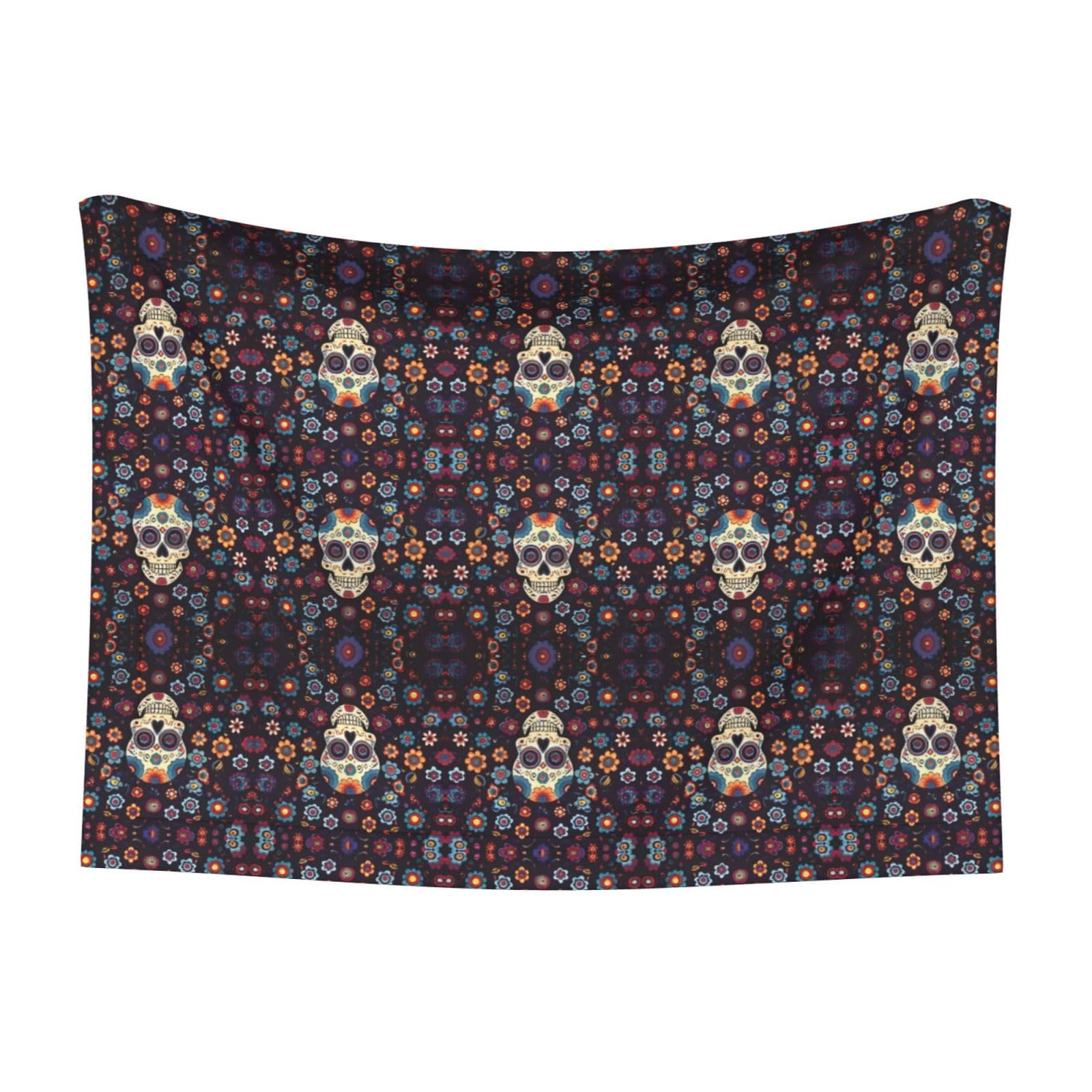 Skulls Pet Blanket Soft Plush Bedding for Dogs Cats Comfortable Warm Cuddly Pet Mat with Velvet