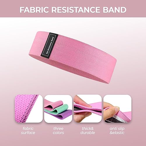 Miniatura 4 de Juego de bandas de resistencia para mujer, bandas de resistencia de tela de bucle para entrenamiento, banda de resistencia figura 8 para espalda,