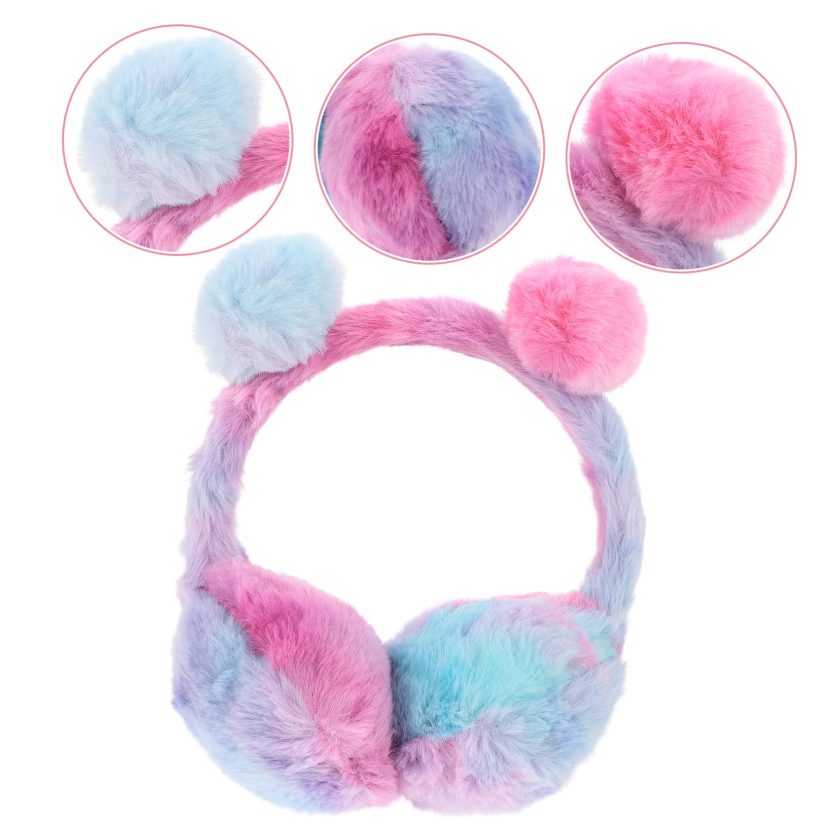 4pezzi Cuffie Peluche Per Paraorecchie Morbidi e Caldi Per Inverno Protezione Contro Freddo Design Carino Da Animale Accessorio Per Attività All Aperto e Uso Quotidiano
