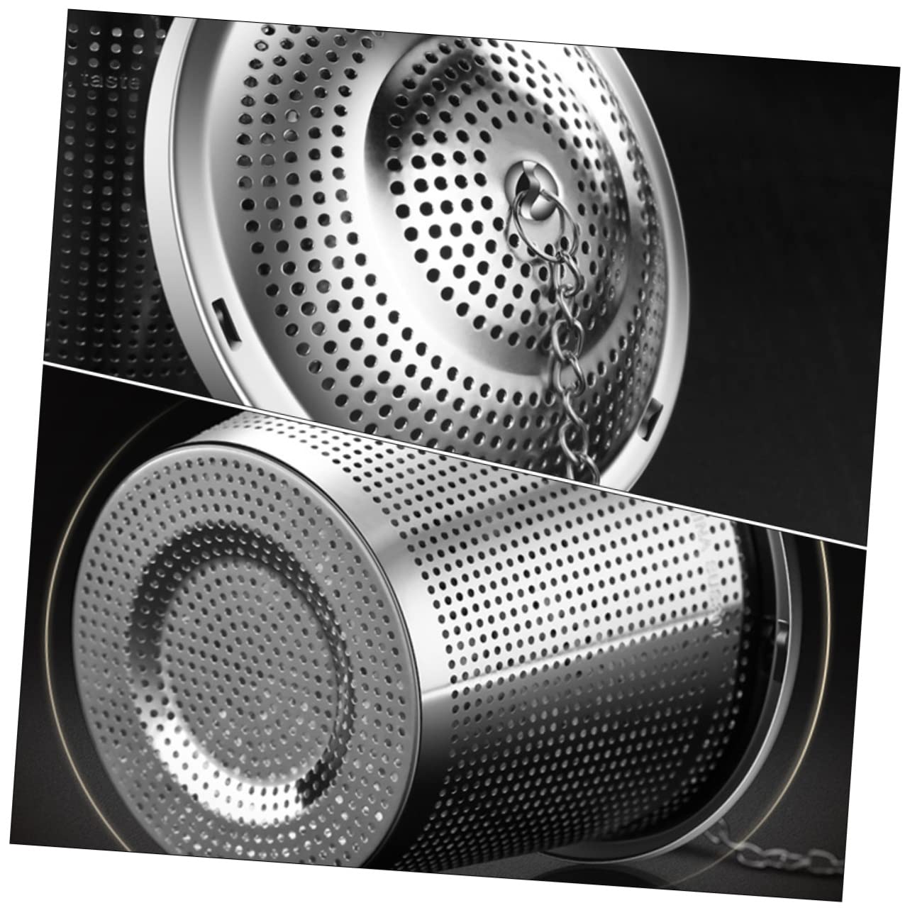 Alipis Stainless Steel Mesh Ball Spice Strainer Hot Pot Kitchen Seasoning Filter with Hook Chain Design for Loose Leaf Tea for Brewing and Filtering Ingredients