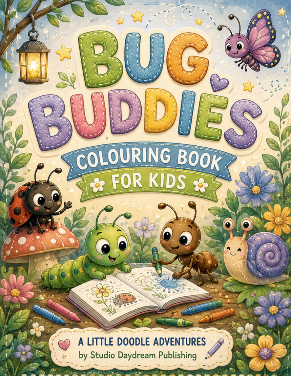 Bug Buddies: A Little Doodle Adventures Colouring Book for Kids 3-8