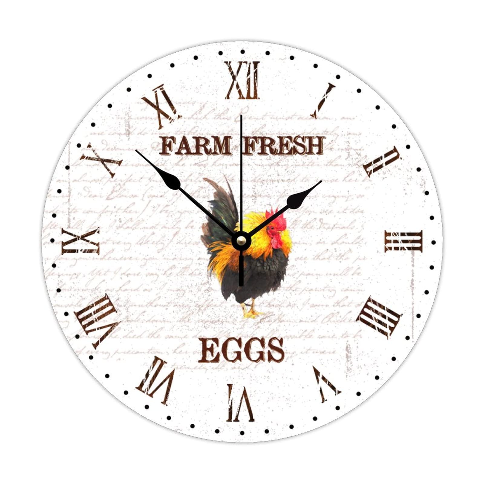 Horloge en bois coq silencieuse pour éliminer le tic-tac