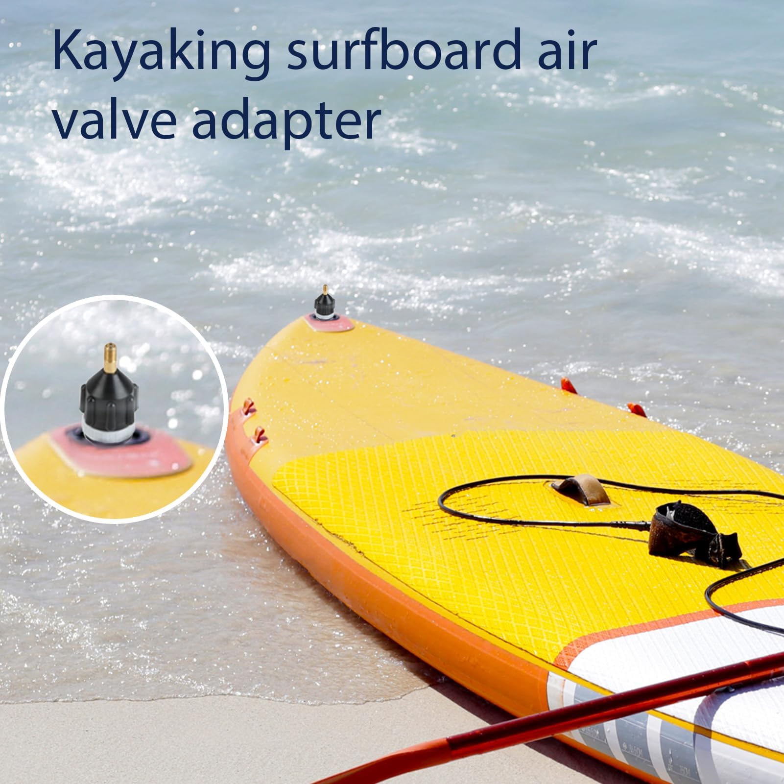 Adaptador de bomba eléctrica 1 pieza de cobre, conector de 7 mm, accesorio inflado para kayak, sup, barco inflable Adaptador de válvula resistente y duradero para bomba de aire