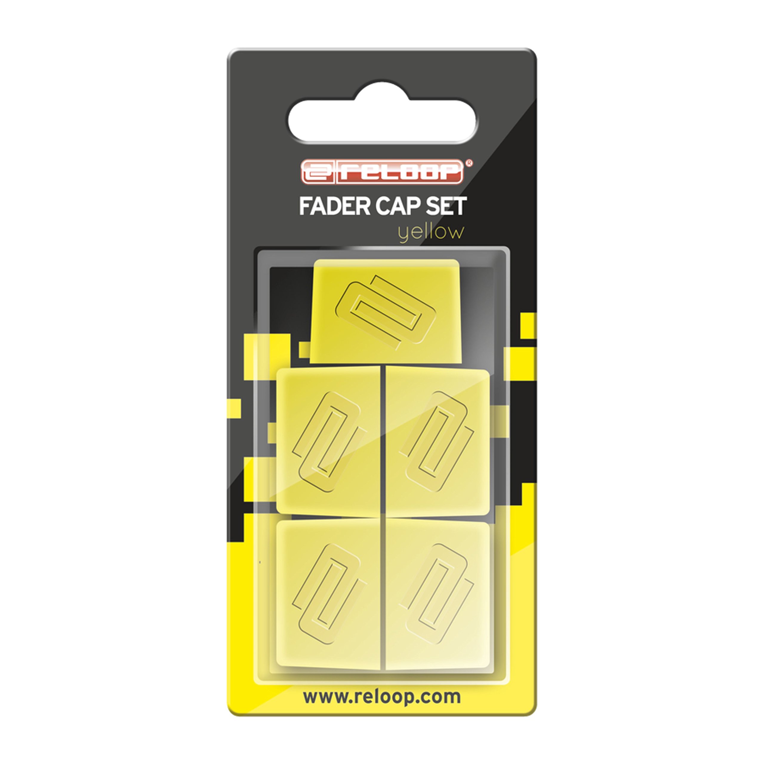 Reloop Fader Cap Set replacement fader caps for DJ mixer (Yellow)