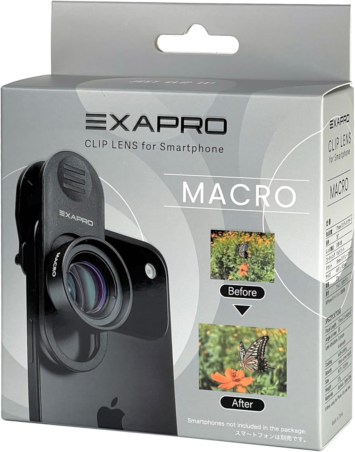 Amazon.co.jp: EXAPRO スマホ用交換レンズ クリップレンズ マクロ 77mm