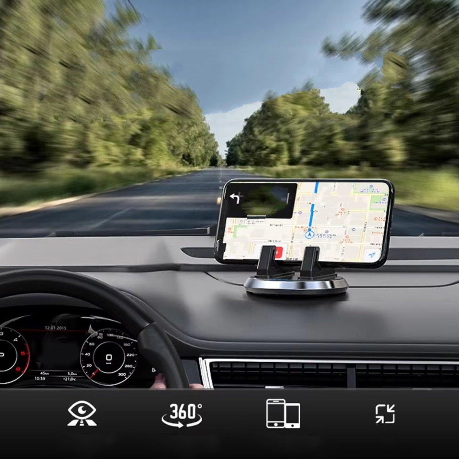 Supporto Telefono Auto Supporto Girevole Supporto Mobile Antiscivolo