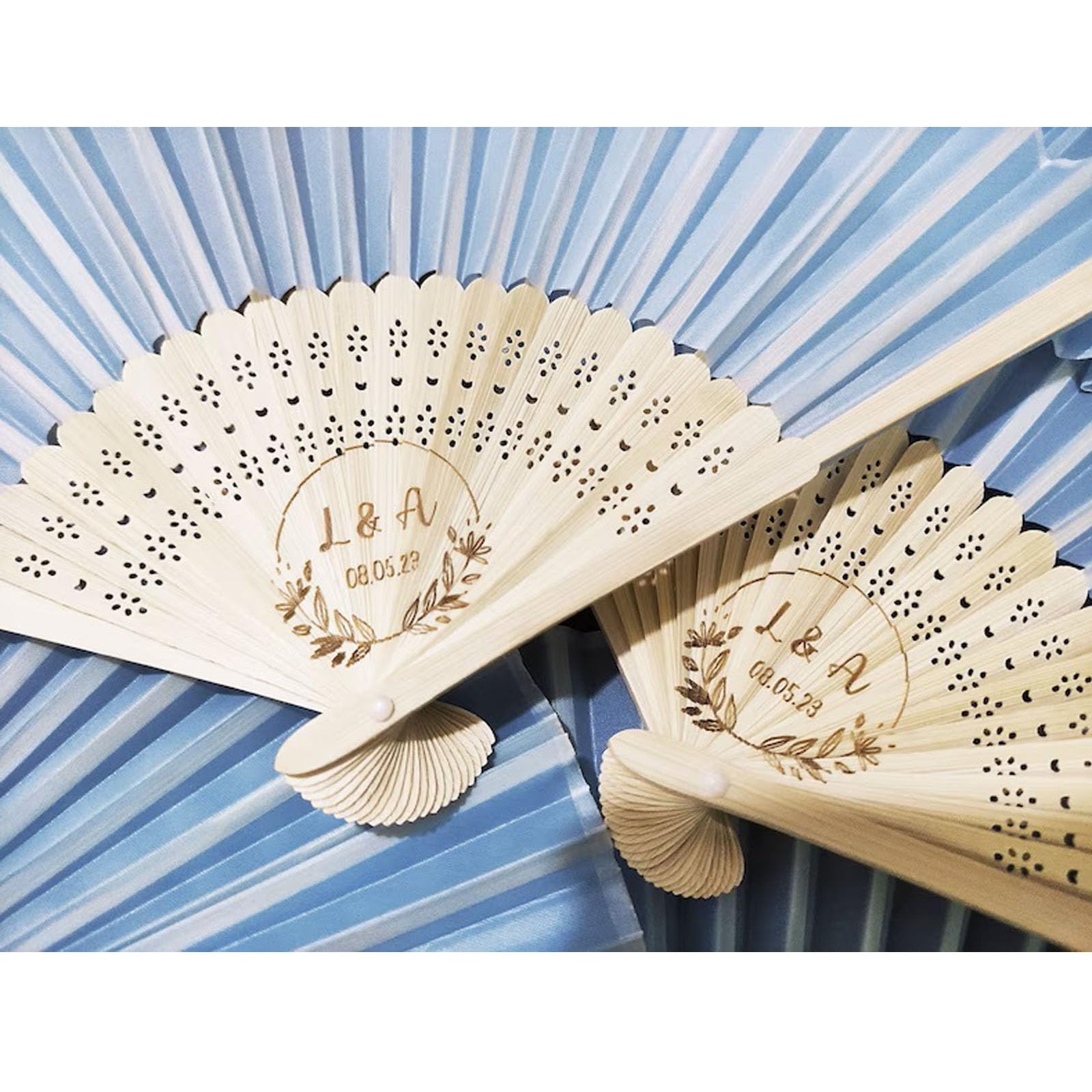 mxn Abanico Personalizado,abanicos Boda para Invitados,abanicos De Madera con Nombre,abanicos Baratos Blancos,Regalos Originales para Dar A Los Invitados De Una Bodas Abanicos (100pcs)
