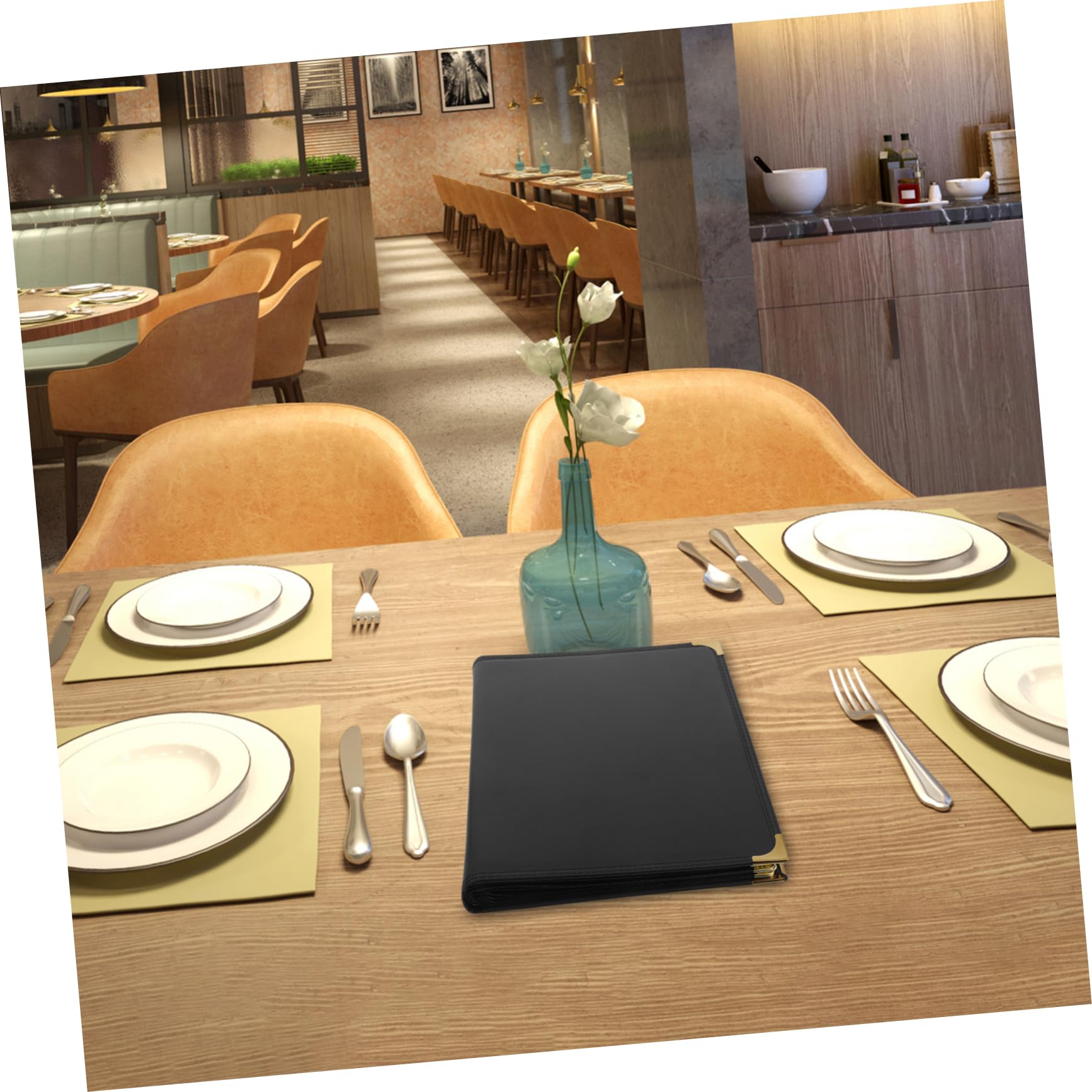 ABOOFAN Carpeta de Menú de Pvc Transparente, Portada Resistente al Desgaste, Diseño Multifuncional para Hoteles y Cafeterías, Adecuado para Cartas y Recetas