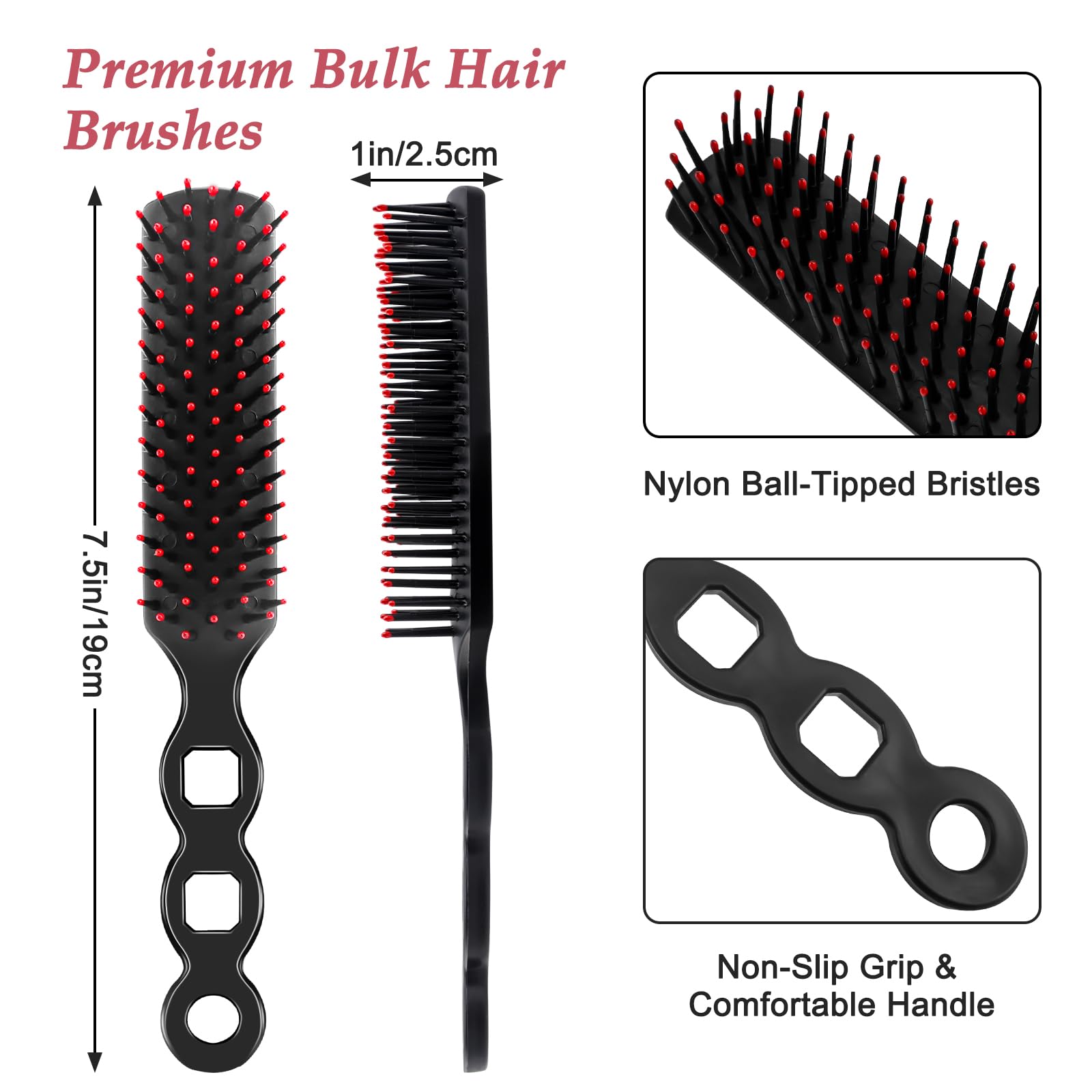 Cepillo para el cabello, 120 unidades, peines de regalo a granel, cepillos de pelo de viaje para mujeres y niñas, peine envuelto individualmente para cabello rizado, suministros de paquete de
