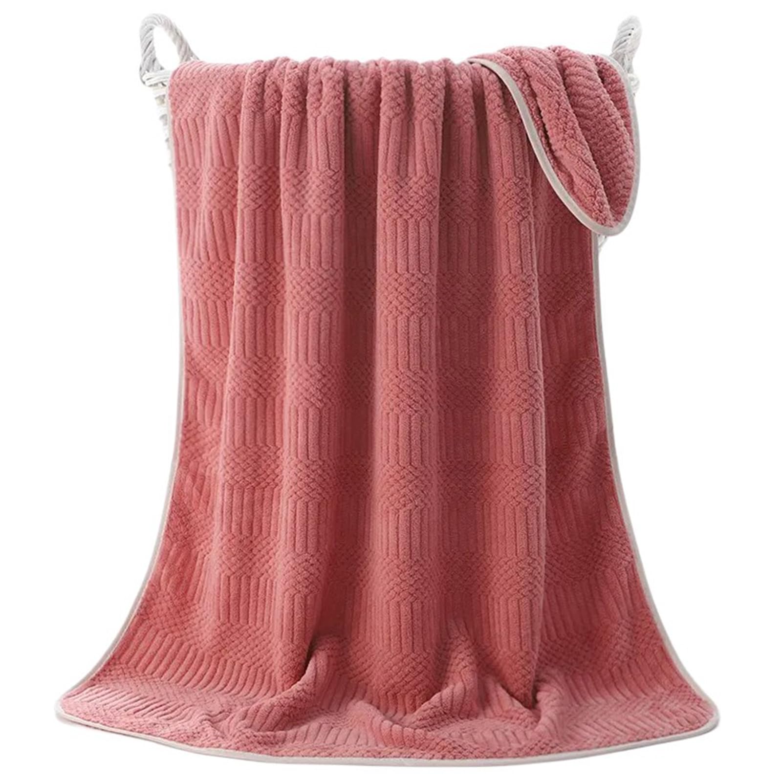 Tsophreniq Corals Fleece Bath Towel, Absorbent, Quick Drying Comfort Bath for Home and Beach Absorbent Beach