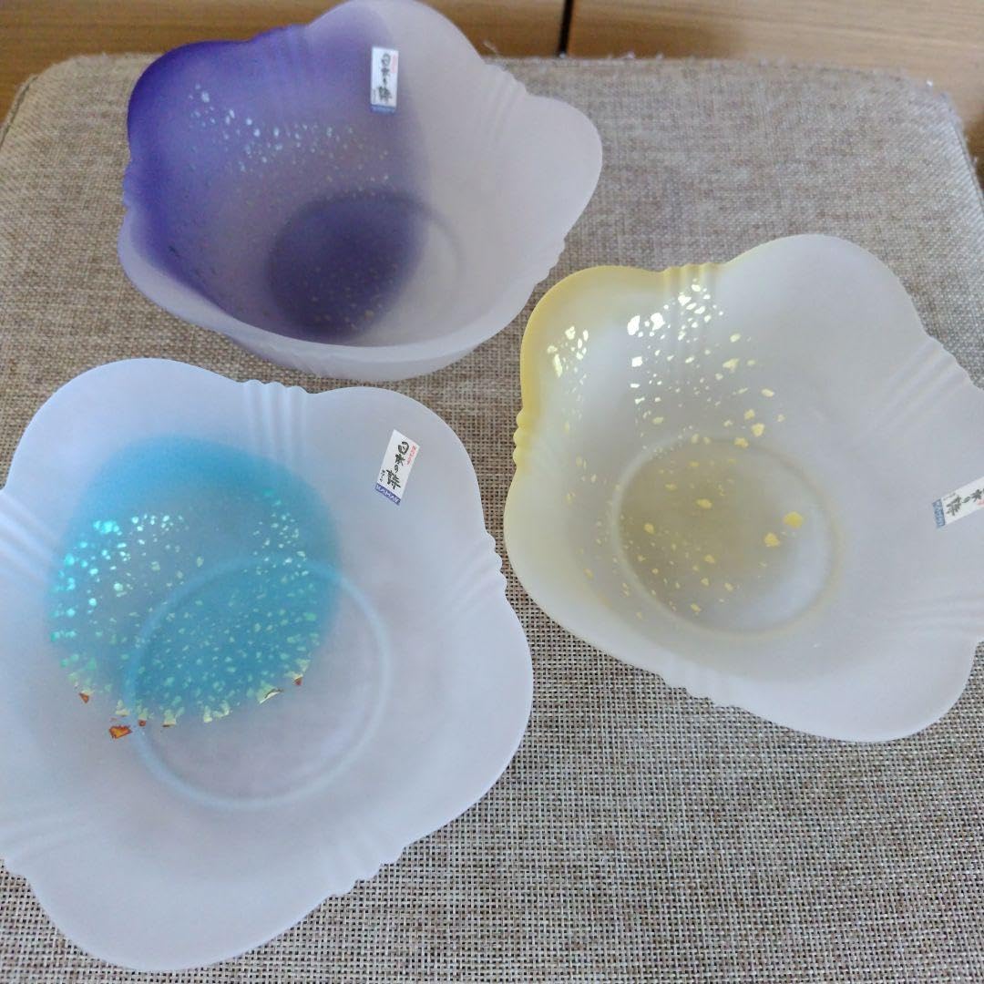Amazon.co.jp: 【お皿】カメイガラス ボウル すりガラス 小鉢 3個