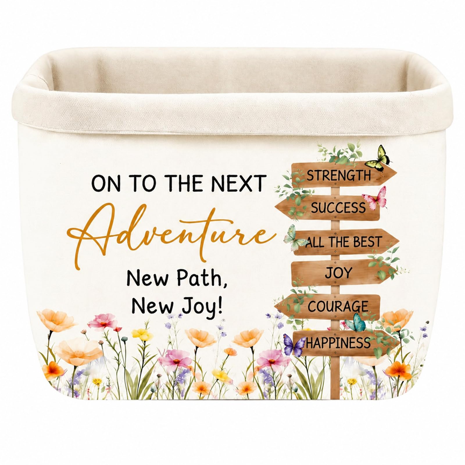 Inspirational Storage Baskets, Foldable Fabric Storage Box, Leaving Gifts
