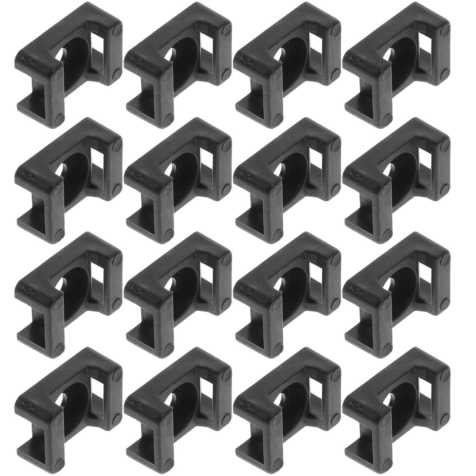 BESPORTBLE Fascette Stabile Sella Supporto Nero a Fissaggio e in Abs Luci 500 Pezzi Viti, Clip Cablaggio di Natale Cavi USB Casa e Scuola