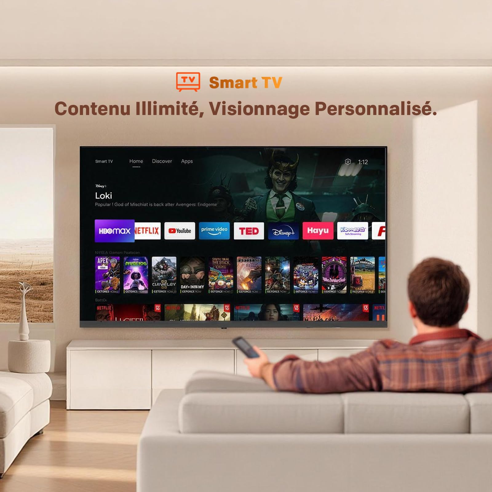 coocaa 40 Pouces (100 cm) Smart TV FHD Television LED, QLED, HDR 10 Dolby Audio Bluetooth 5,1 Tuner DVB-T/T2/C/S/S2 CI+ Low Blue Light, 1.5GB (40CTQH38Z, 2026 Nouveau Modèle)
