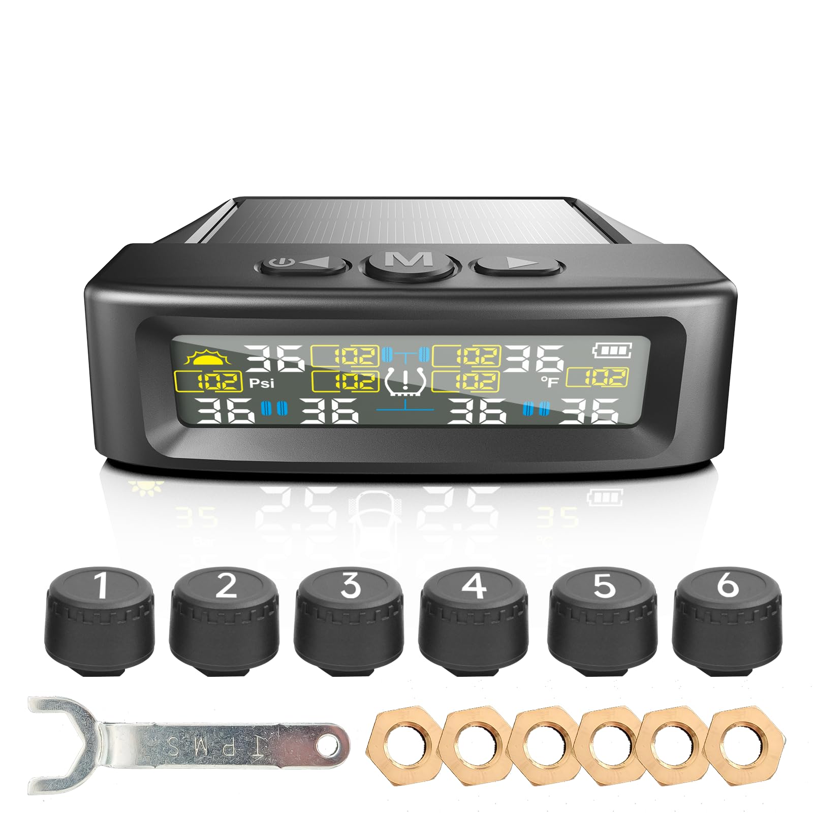 TPMS para RV con 5 alarmas para evitar pinchazos en caravanas 8