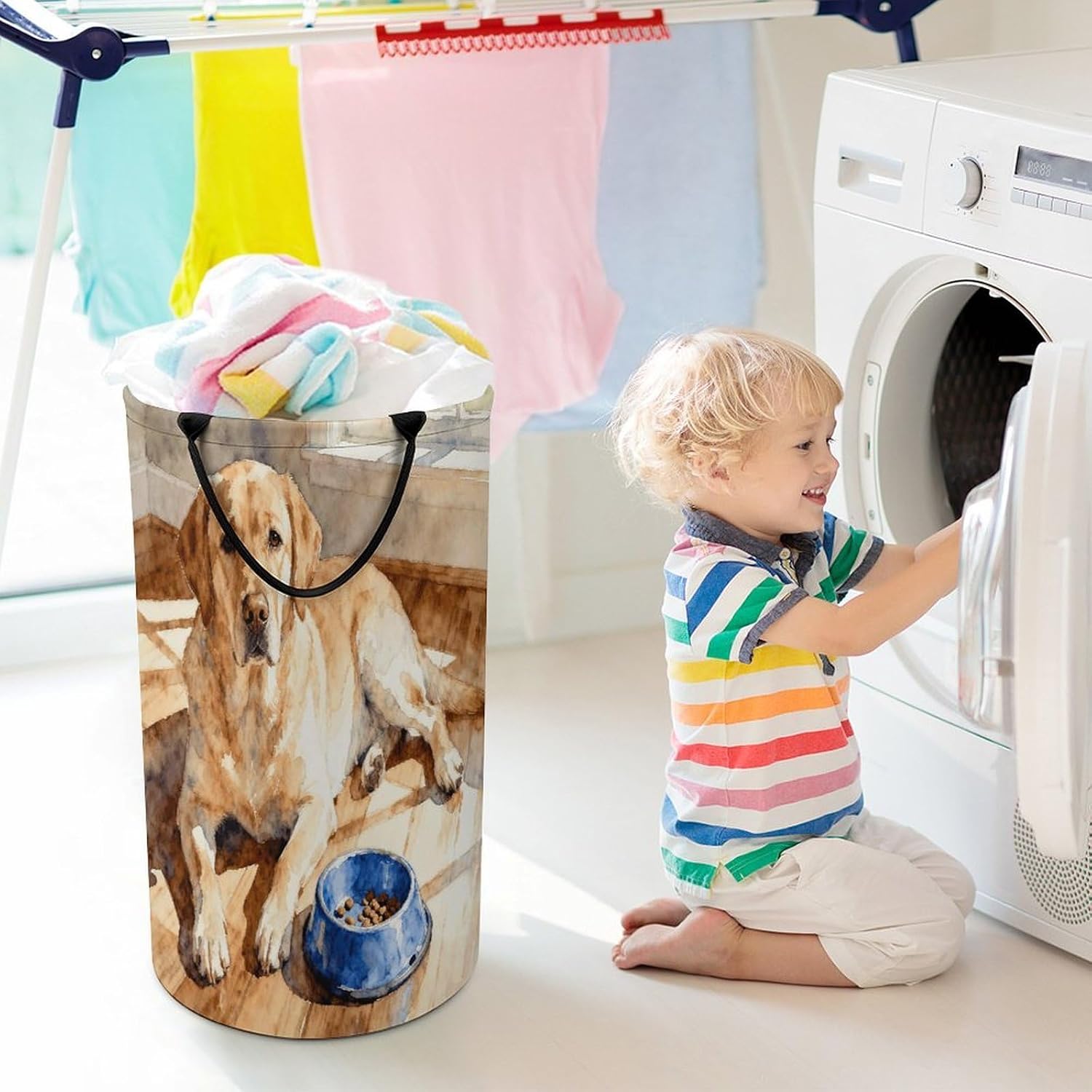 Dirty Clothes Basket Extra Large 110l Open Top Laundry Hamper With Portable Carry Handles, Foldable Waterproof Clothes Basket Spacious Laundry Bag For Bedroom Bathroom Laundry Room Dorm