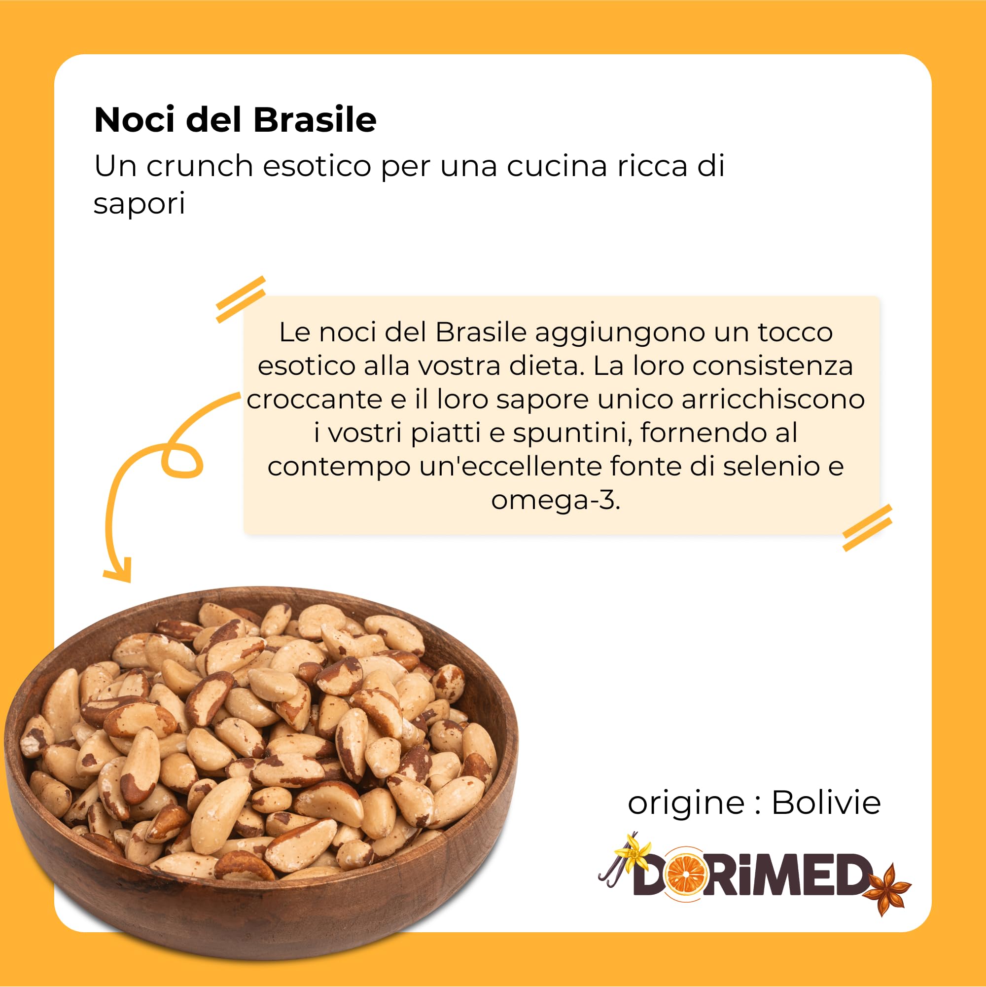 Dorimed Noci Brasiliane Naturali Intere Crude [1Kg]. Sgusciate, Raw Nuts Di Prima Scelta. Frutta Secca Scelta 100% Naturale E Cruda