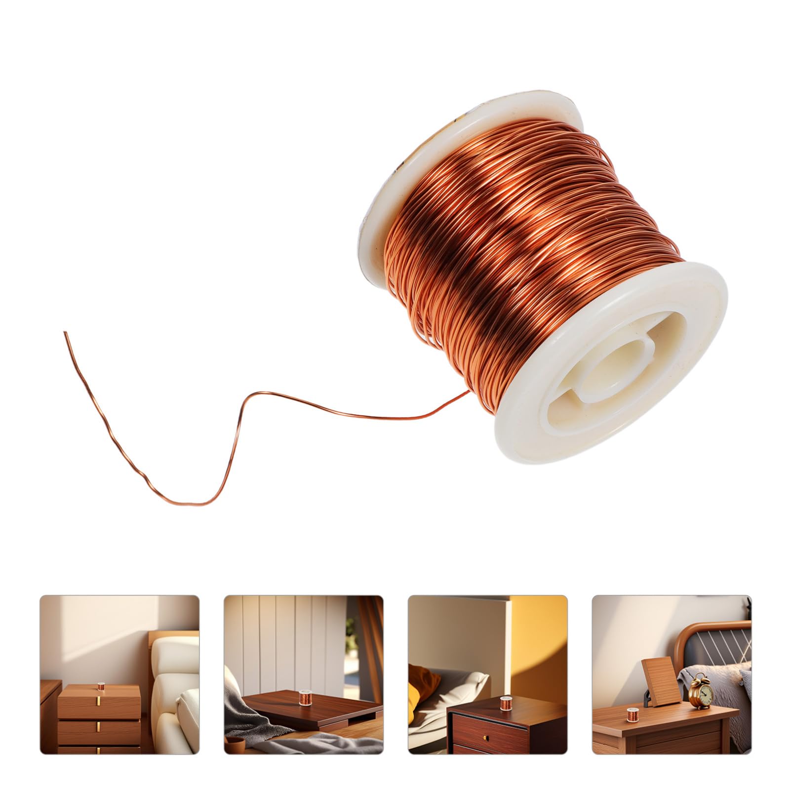 Filo Artigianale in Rame per Gioielli, Grande Bobina Flessibile | Resistente allo Sbiadimento, per Wire Wrapping e Perline, Include Materiale Termoretraibile