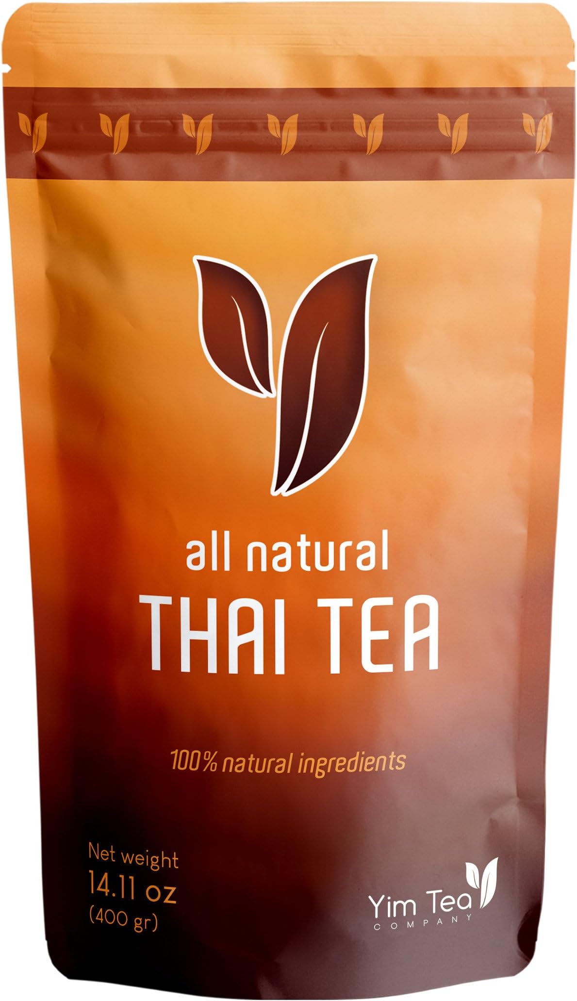 Yim Thai Tea - 100% Natural Loose Leaf Mix - No Artificial Color or Flavor (400g)