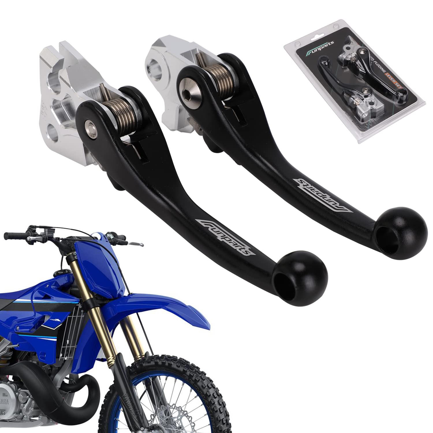 Dirt Bike Brake Clutch Lever Set,Pivot Adjustable Titanium Alloy for YZ125 YZ250 15-23 YZ250F 09-23 YZ426F YZ450F 09-23 YZ125X 17-23 YZ250X 16-23 YZ250FX 20-23 YZ450FX 19-23 Black